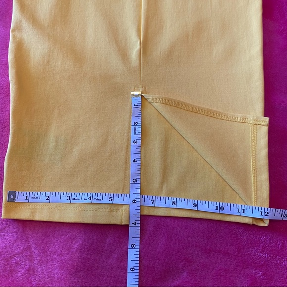 Bebe Yellow Knit Midi Pencil Skirt Size XS NWOT - Picture 16 of 16